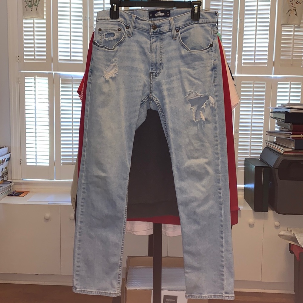 Mens Hollister Jeans 31W 30L Slim-Straight